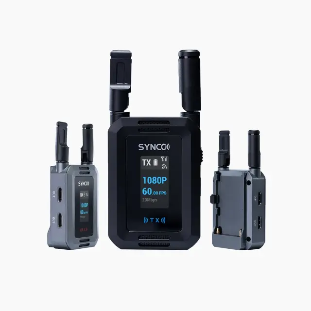 (TX + RX setup) Wireless HD Video Transmission System, 200m Range, Multi-Screen Monitoring, 40ms Low Latency