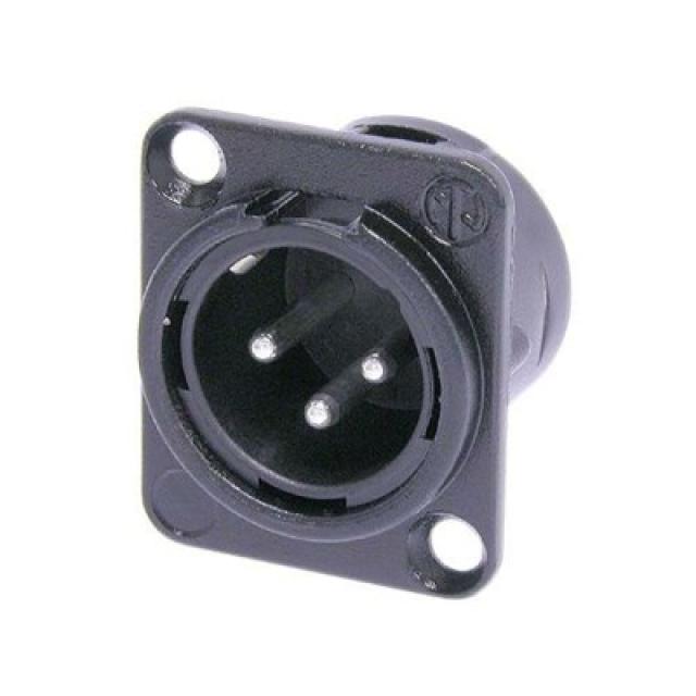 3-pole Male XLR Connector - Black