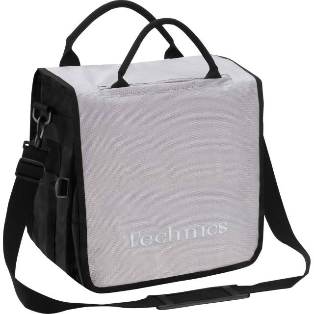 Borsa Convertibile Porta Vinili da DJ (Capacità: 45 dischi - Colore Argento/Bianco)