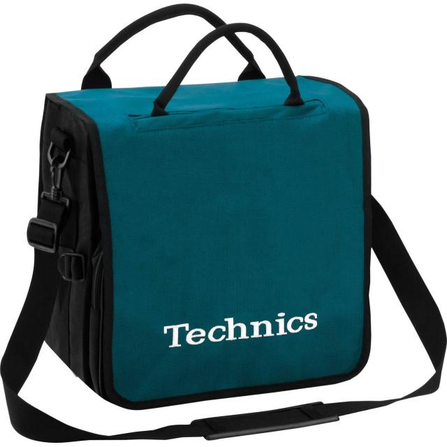 Borsa Convertibile Porta Vinili da DJ (Capacità: 45 dischi - Colore Turchese/Bianco)