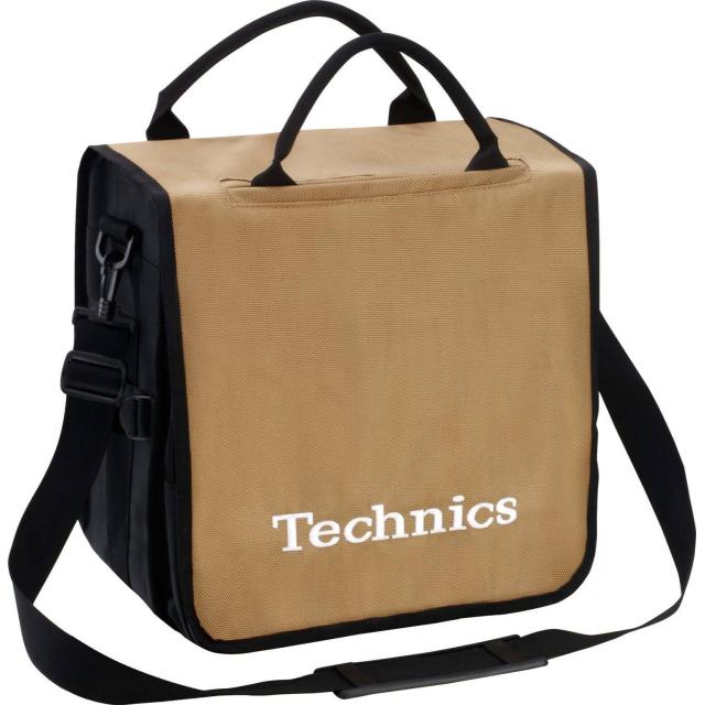 Borsa Convertibile Porta Vinili da DJ (Capacità: 45 dischi - Colore Oro/Bianco)