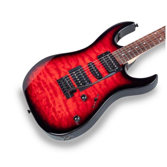 Electric guitar with double humbucker and single coil