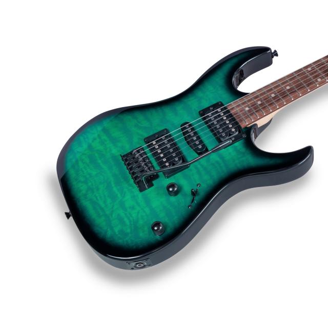 Electric guitar with double humbucker and single coil