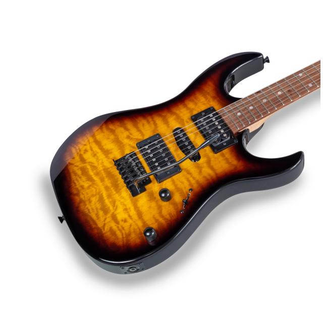 Electric guitar with double humbucker and single coil