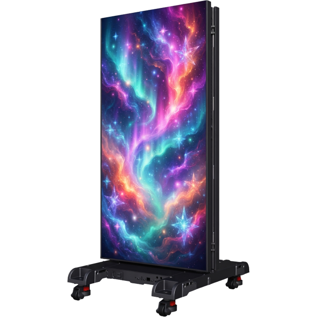 Set 2x EventEasy Indoor LED Poster, P1.56, 500x2000 mm, Easy to Transport and Fast to Install