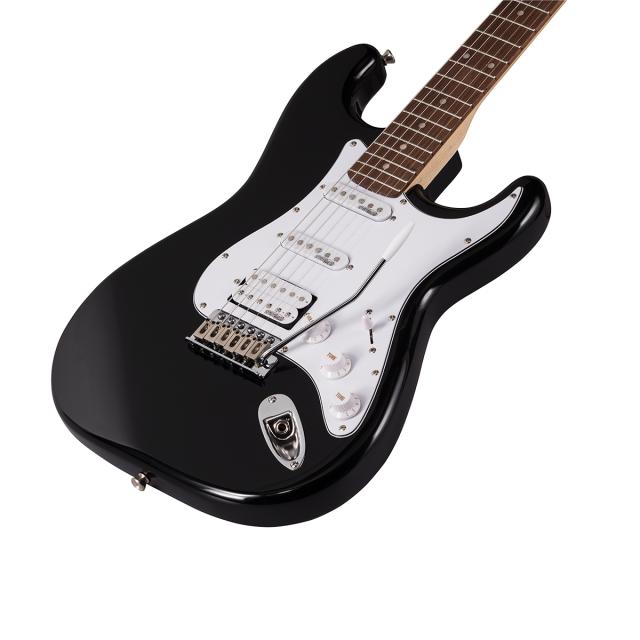 Double cutaway electric guitar with 2 single coils + splittable humbucker and self-locking tuners (Wilkinson equipped, eco-rosewood fretboard)