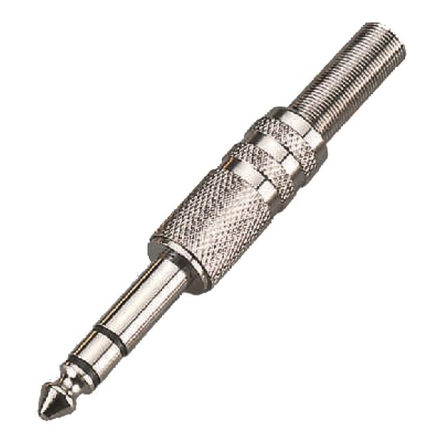 Metal connector 6.3mm jack STEREO (25 pcs box)