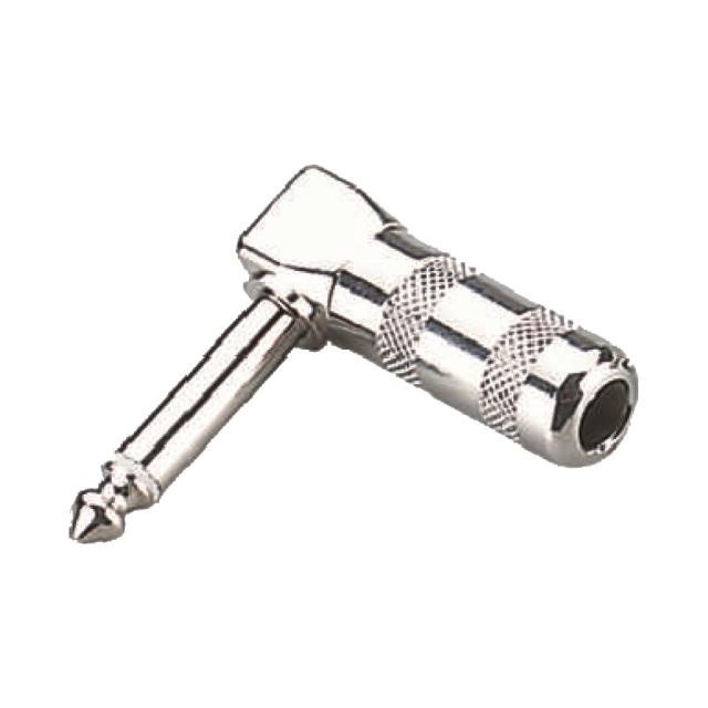 Metal angled connector 6.3mm jack MONO (25 pcs box)