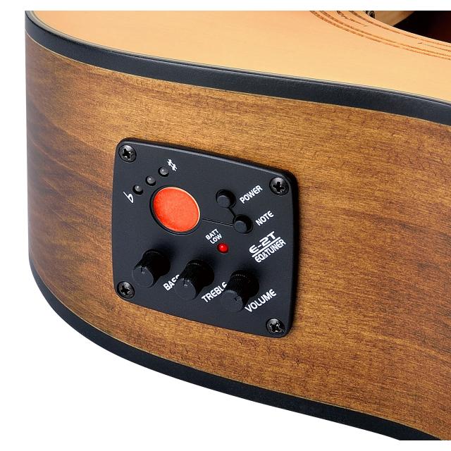 Chitarra acustica Compact con top in abete massello, rosetta incisa e preamp