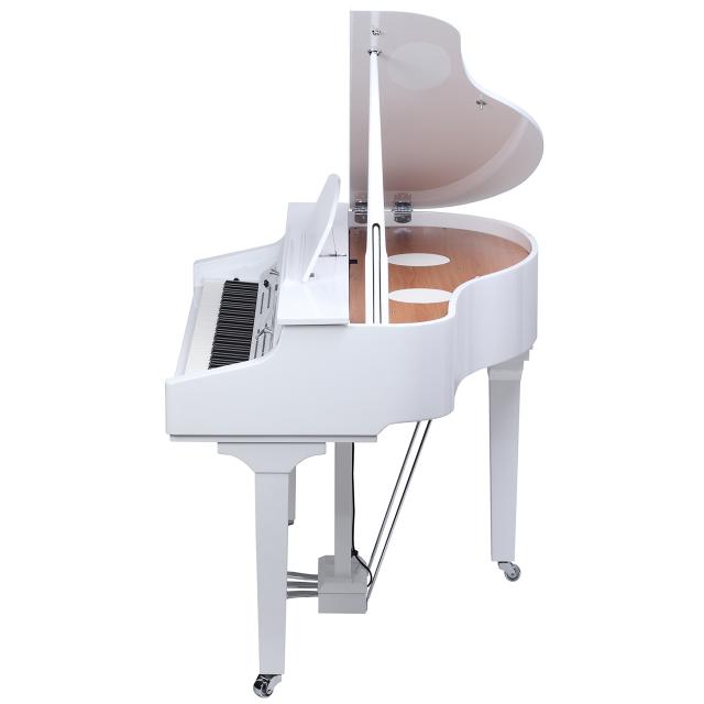 Piano digitale codino con finitura lucida bianca e 88 tasti "hammer action" graduati con triplo sensore