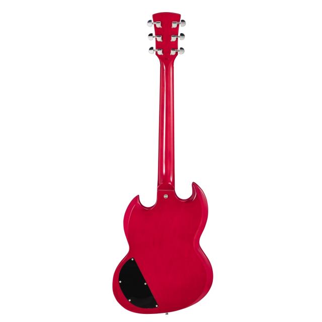 Chitarra elettrica double cutaway con 2 humbucker e manico set-in