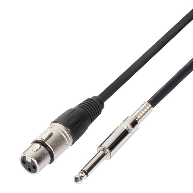 Balanced microphone cable XRL 3P F - 6.3mm Jack MONO / 5mt
