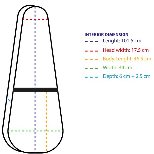 Hard case for electric guitar teardrop shaped