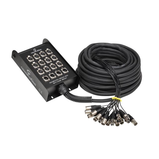 Professional metal stage box featuring 12 Input/ 4 Output