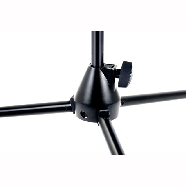 Microphone boom stand with tripod base and metal joints