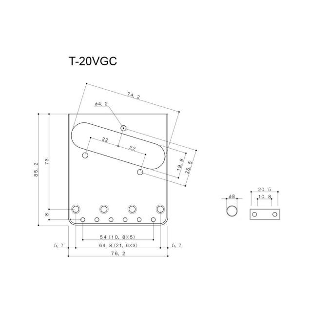 Ponte Fisso per Telecaster (Cromato Deluxe)