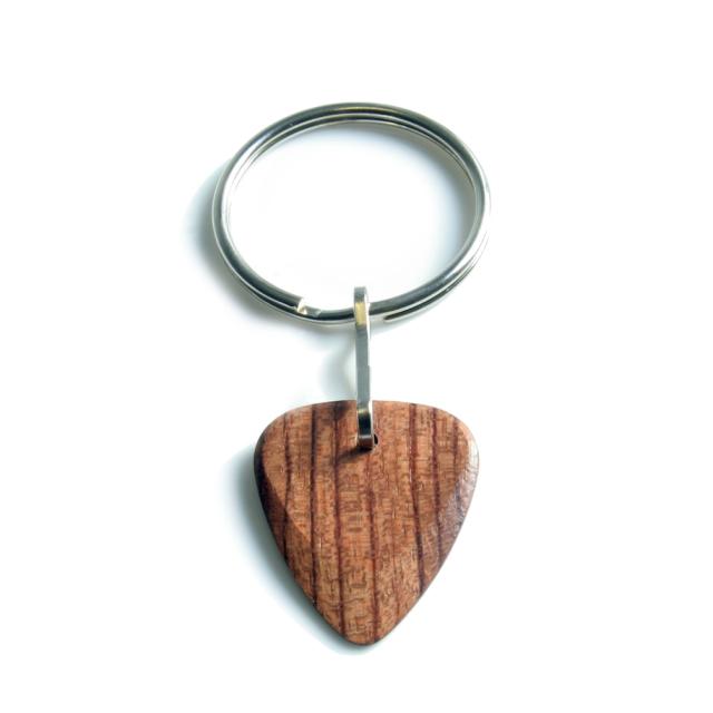 Key Ring with Burma Padouk Pick 