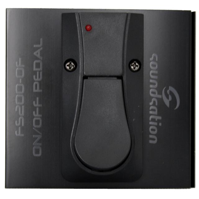 On/off pedal for guitar with led indicator