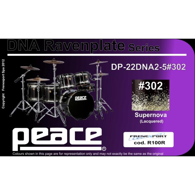 Drum Set 5 pcs in Acero Nord Americano con finiture laccate sparkle