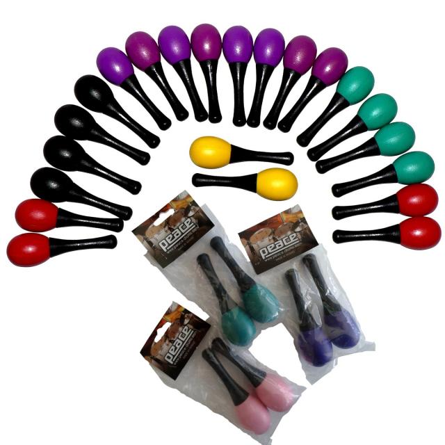 Coppia Mini Maracas in PVC colorato