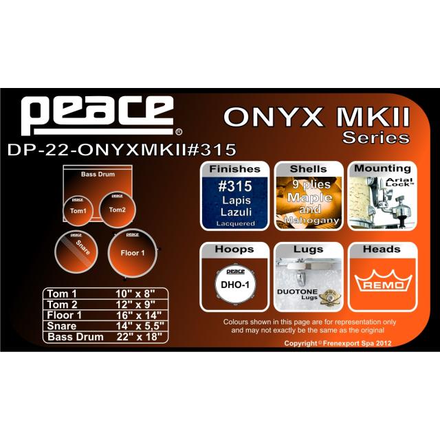 Drum Set 5 pcs in Acero e Mogano con finiture laccate speciali