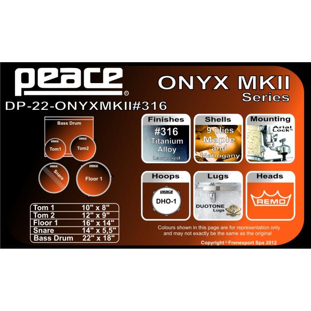 Drum Set 5 pcs in Acero e Mogano con finiture laccate speciali