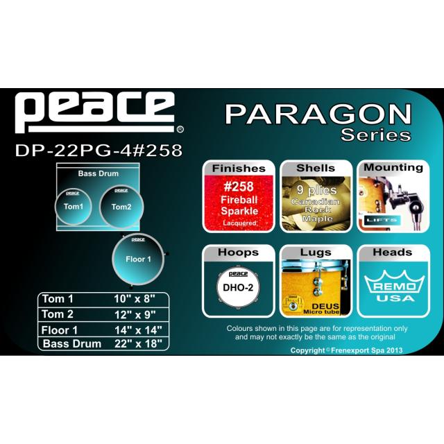 Drum Set 4 pcs in Acero Canadese con finiture laccate speciali