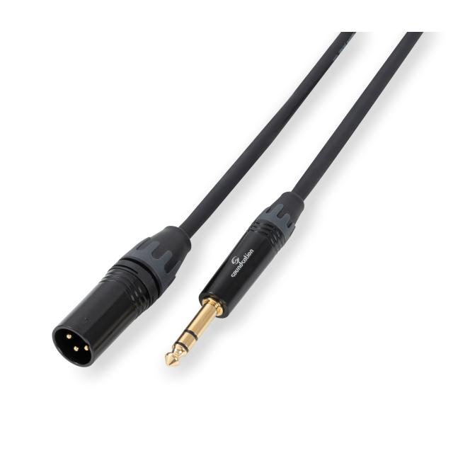 Wiremaster balanced patch cable XLR(M)-6.3mm Jack STEREO / 1mt