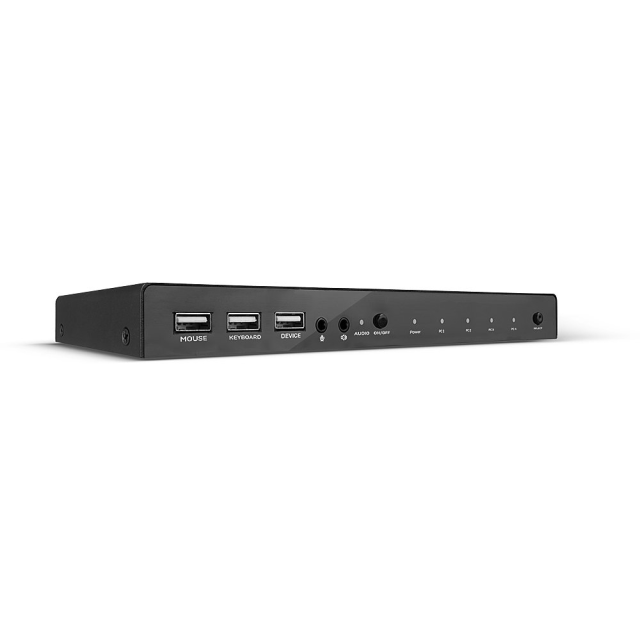 Switch KVM a 4 Porte con HDMI 18G, USB 2.0 e Audio