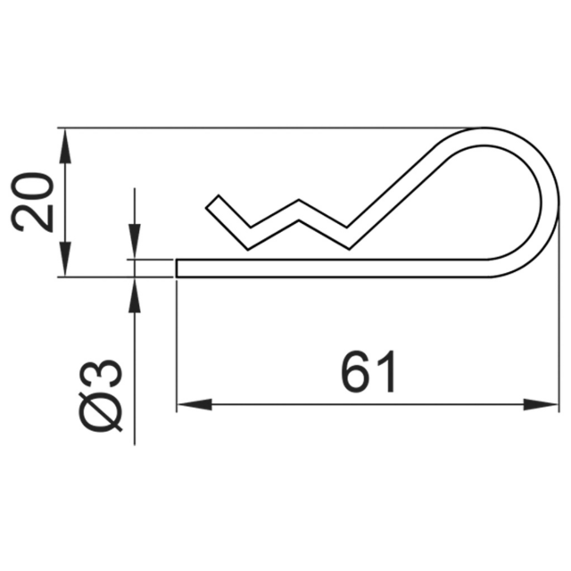 R-shaped Safety Clip (CBCCLIP60)