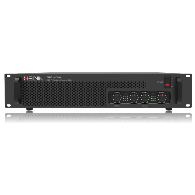 4 x 800W @ 8ohm / 4 x 1050W @ 4ohm Professional Class-H Power Amplifier