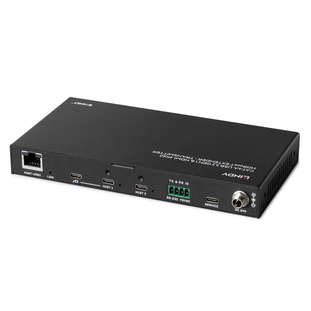 100m Cat.6A 2 Host USB 3.2 Gen 1 & HDMI 4K60 HDBaseT Extender