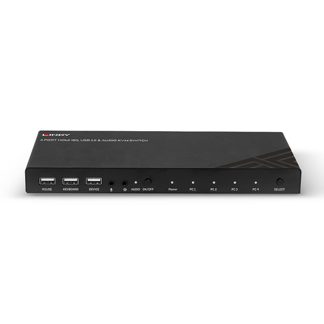 4 Port HDMI 18G, USB 2.0 & Audio KVM Switch