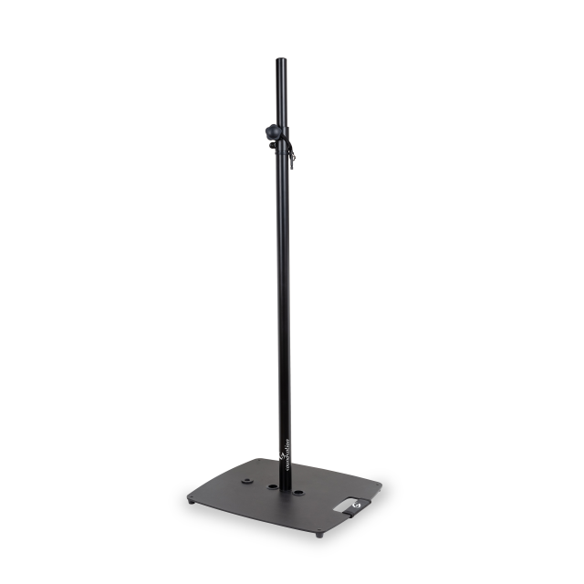 Supporto per speaker/proiettori di illuminazione con base quadrata in acciaio