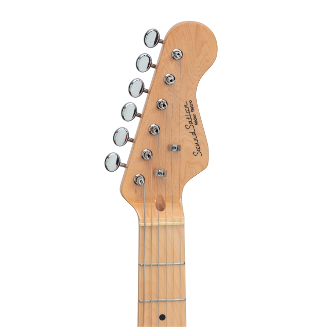 Chitarra elettrica double cutaway con 3 single coil e meccaniche vintage (equipaggiata Wilkinson)