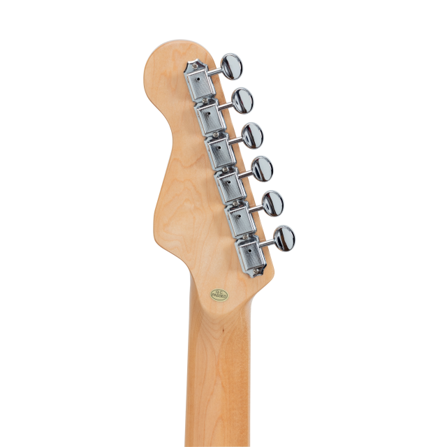 Chitarra elettrica double cutaway con 3 single coil e meccaniche vintage (equipaggiata Wilkinson)