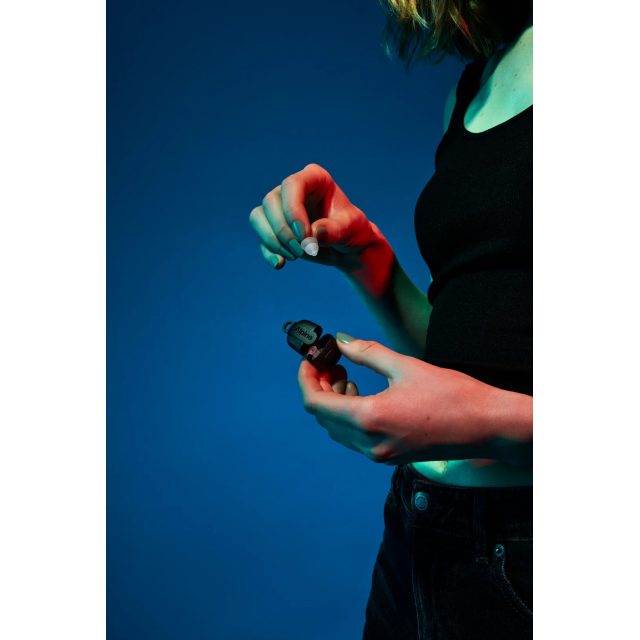 Music-filtered earplugs for festivals, events, and concerts - transparent