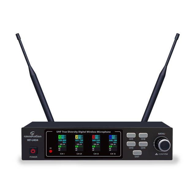 UHF True Diversity 4-CH Wireless System – 4 Handmic A2 (516-558 MHz)