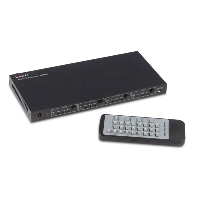 4x4 4K UHD HDMI 1.4 Matrix, 4 Inputs & 4 Outputs