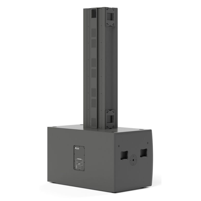 Passive system with 2x18” subwoofer and 4x12” coaxial slim array featuring PAT® and SAT® technologies (black)