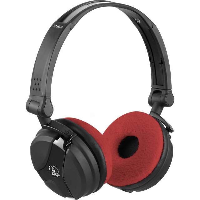 Earpad Set TEDDYfor AKG K518 DJ & K518 LE - red