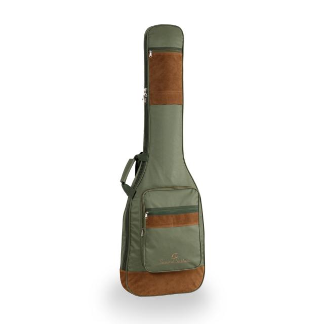 Borsa basso elettrico con inserti in pelle suede