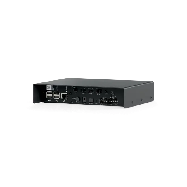 1U Half Rack Class-D Amplifier, 4x50W @ 4 Ohm, Integrated DSP, 2x2 Dante Channels Enabled