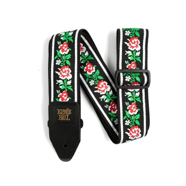 Winter Rose Jacquard Strap guitar strap