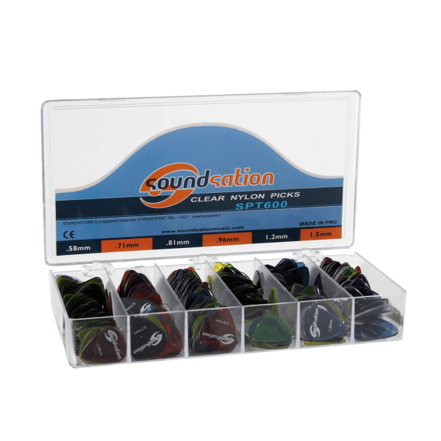 Clear nylon picks box (600 pcs)