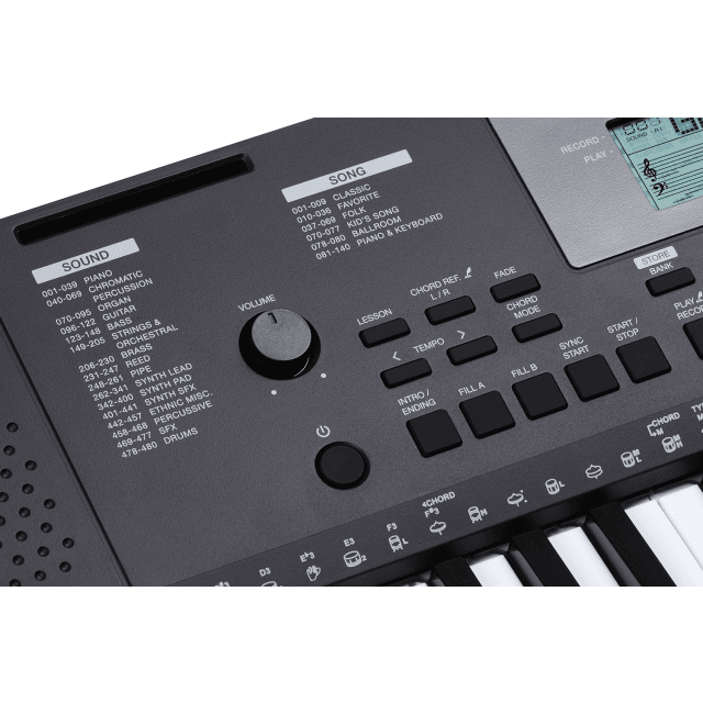 Tastiera entry level a 61 tasti "Touch Response" con sistema di illuminazione LED dei tasti