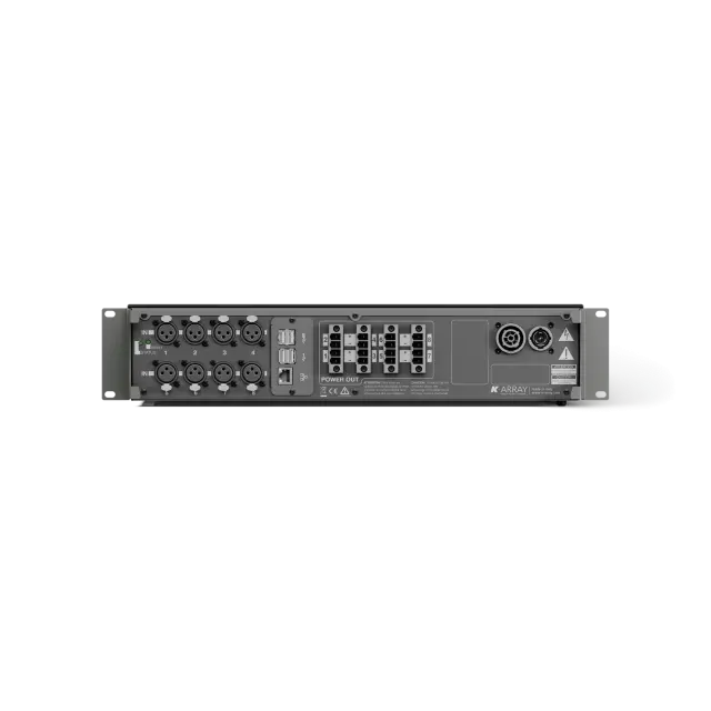 8x150W @ 4 Ohm Class-D Amplifier, Integrated DSP, 2x2 Dante Channels Enabled