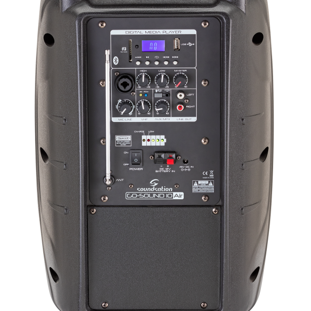 Sistema PA da 10" a Batteria con MP3, BT, Mic VHF e App Go-Sound Air di Controllo