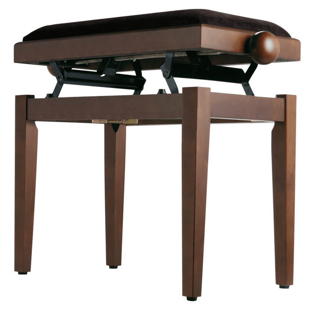 Adjustable satin finish piano bench