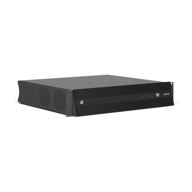 8x600W @ 2 Ohm Class-D Amplifier, Integrated DSP, 2x2 Dante Channels Enabled